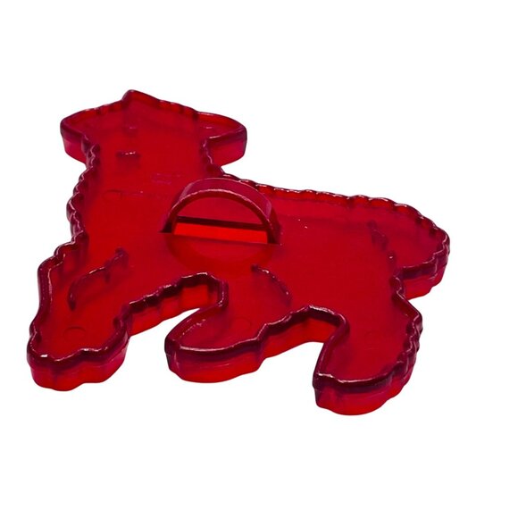Vintage HRM Design Red Plastic Cookie Cutter Lamb Christmas Spring Easter Farm - Picture 3 of 5